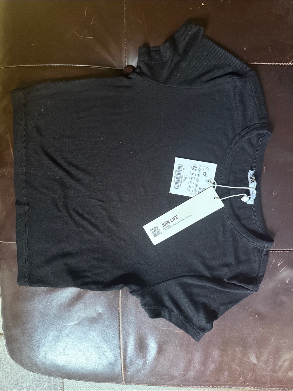 Women's Black Crew Neck Tee -